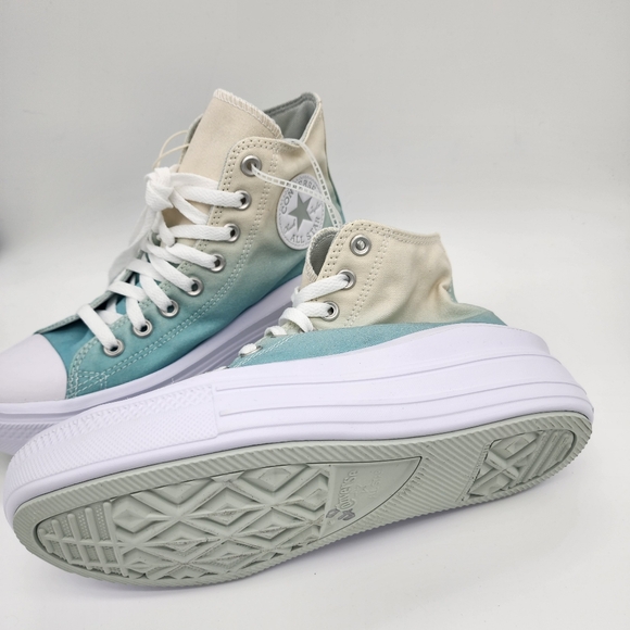 Converse Women's High-Top Sneakers - Mint and Cream - Picture 14 of 16